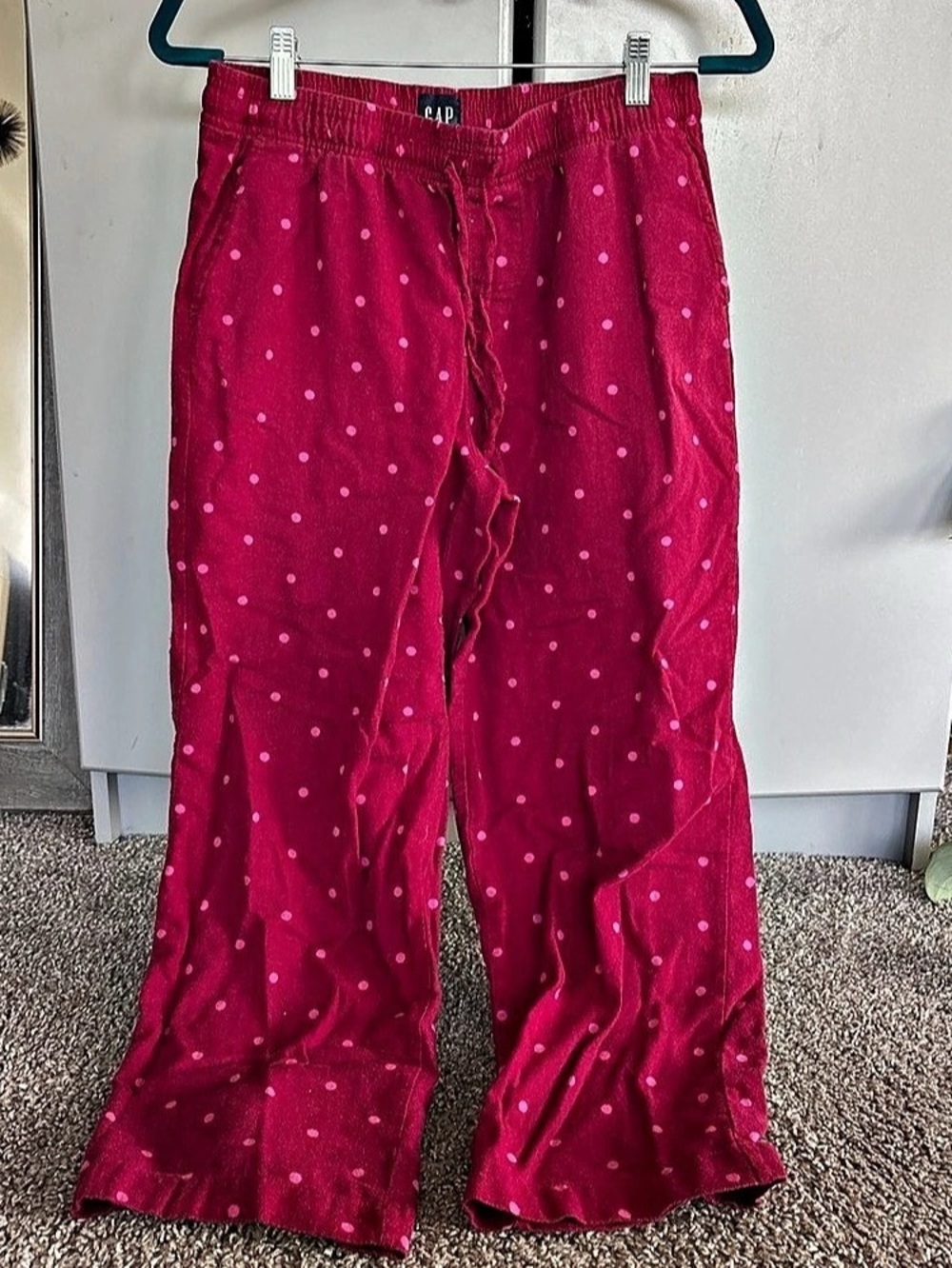 Gap Wide Leg Polka Dot Pants in Pink Size Medium
